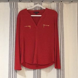 INC International Concepts red blouse